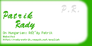 patrik rady business card